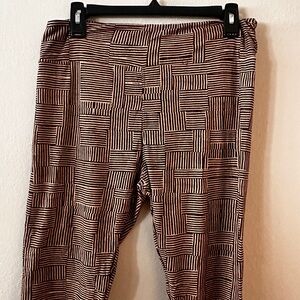 Striped Geometric Pattern Pants